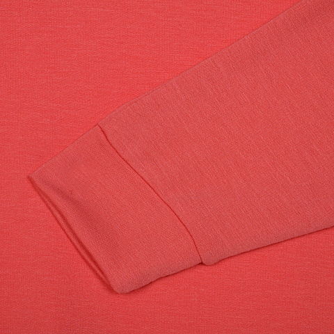 MOUSSY 专柜同款 女款橘色圆领背后透视针织衫0106SA80-0960