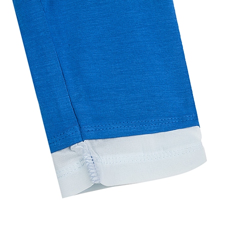 MOUSSY 专柜同款 女款蓝色内层雪纺针织衫0106SA80-1790