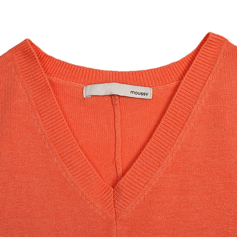 MOUSSY 专柜同款 女款橘粉色蝙蝠袖宽松针织衫0106SA70-0890