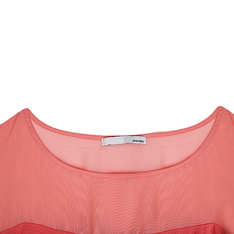 MOUSSY 专柜同款 女款橘色蝙蝠袖束腰针织衫0106SA80-1080