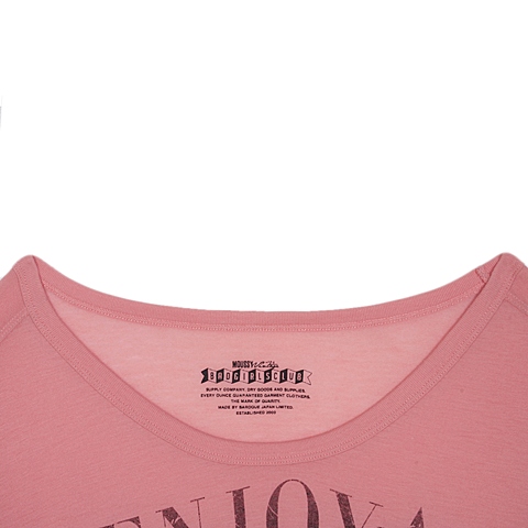 MOUSSY 专柜同款 女款粉色印花长袖针织衫0106SA90-1410