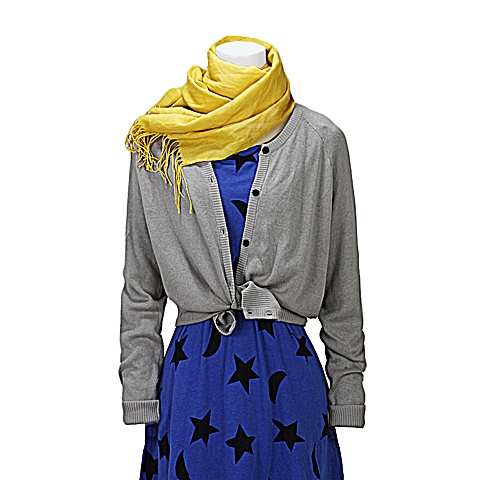 MOUSSY 专柜同款 女款灰色插肩编织开衫0106SV70-0440