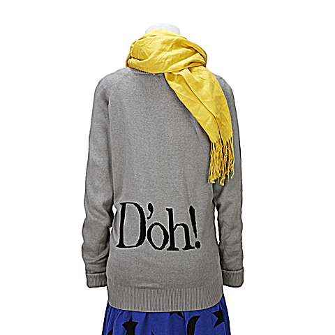 MOUSSY 专柜同款 女款灰色插肩编织开衫0106SV70-0440