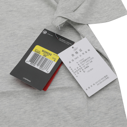 NIKE耐克2024女子不可印制不要补本款乔丹女子空白TEE短袖T恤743042-082