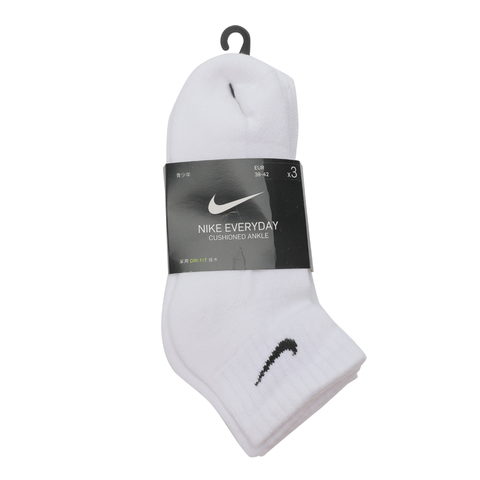 Nike耐克2021年新款中性大童Y NK PERF CUSH QTR 3P袜子SX6844-100