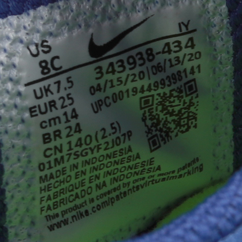 Nike耐克2022年新款男婴童NIKE DYNAMO FREE (TD)复刻鞋343938-434