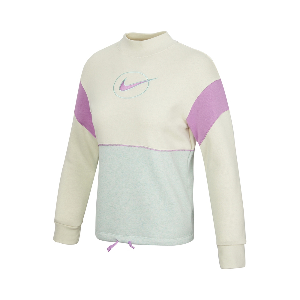 Nike耐克2022女大童G NSW FLC LS MOCK TOP针织套头衫DM8419-715