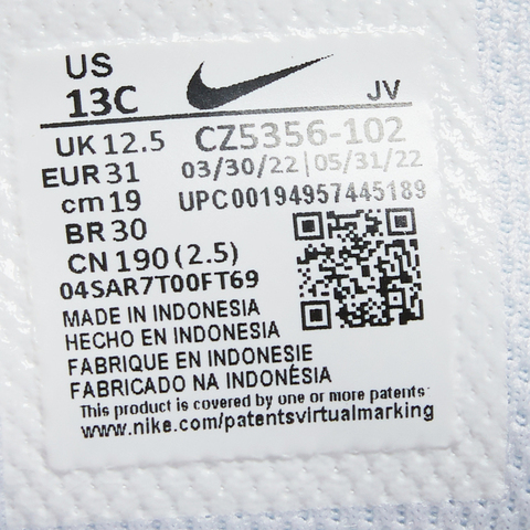 nike耐克2023年新款男中童NIKE AIR MAX SC (PSV)复刻鞋CZ5356-102