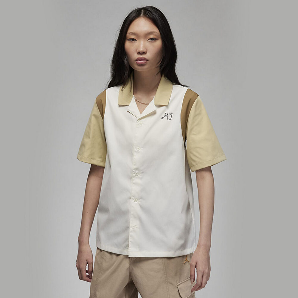 nike耐克2023年新款女子W J BTN UP SHIRT短袖衬衣DZ3341-133