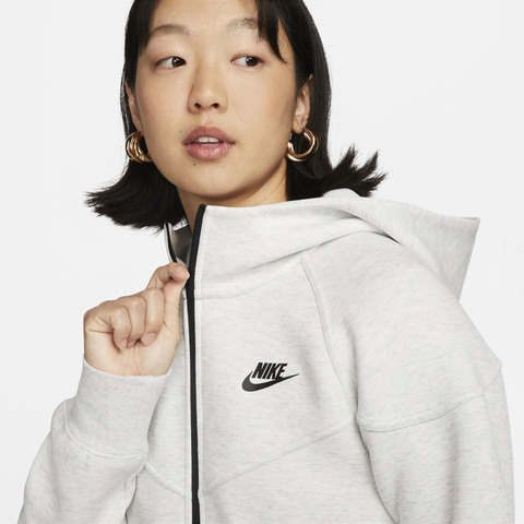 NIKE耐克2025女子W NSW TCH FLC WR FZ HDY针织连帽外套FB8339-013