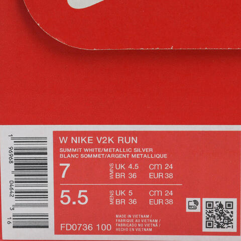 NIKE耐克2026女子W NIKE V2K RUN休闲FD0736-100