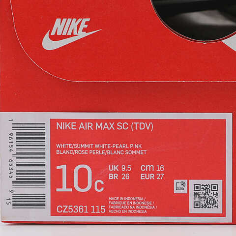 nike耐克2023年新款男小童NIKE AIR MAX SC (TDV)复刻鞋CZ5361-115