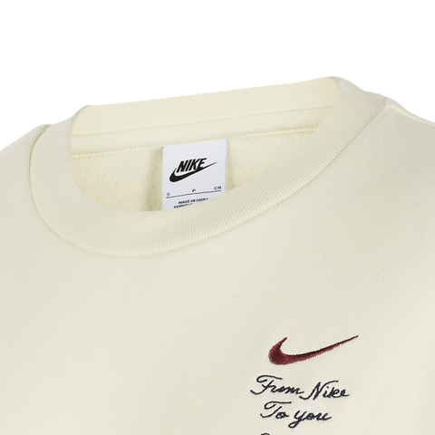 NIKE耐克2025大童K NSW CREW FLC GCEL针织无帽卫衣FV8449-113