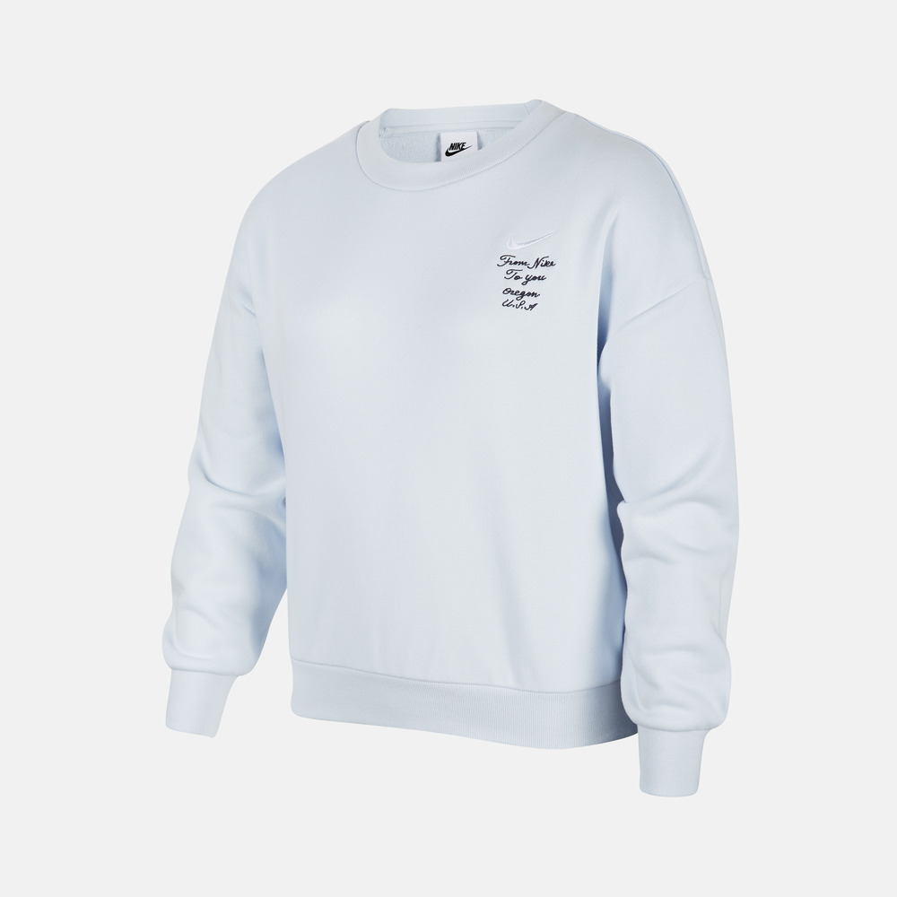 NIKE耐克2025大童K NSW CREW FLC GCEL针织无帽卫衣FV8449-423
