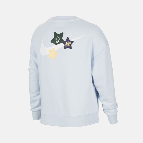 NIKE耐克2025大童K NSW CREW FLC GCEL针织无帽卫衣FV8449-423