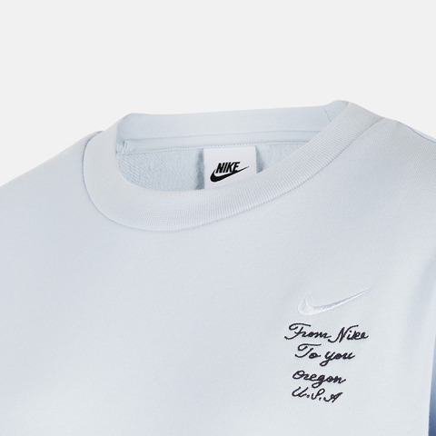 NIKE耐克2025大童K NSW CREW FLC GCEL针织无帽卫衣FV8449-423