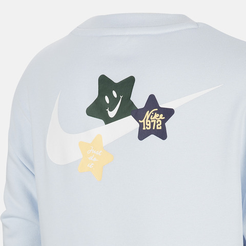 NIKE耐克2025大童K NSW CREW FLC GCEL针织无帽卫衣FV8449-423