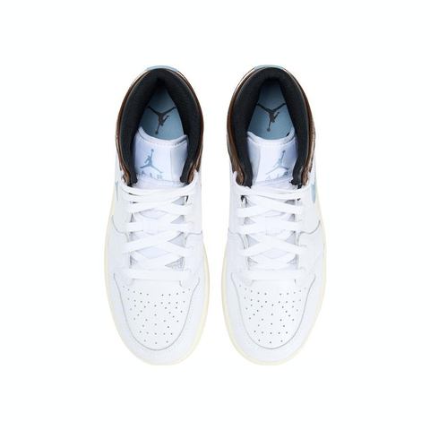 NIKE耐克2024男大童AIR JORDAN 1 MID SE (GS)乔丹FQ8162-142