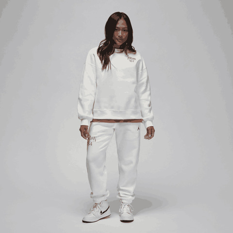 NIKE耐克2024女子AS W J BRKLN FLC JORDAN CREW针织套头衫FN5438-133