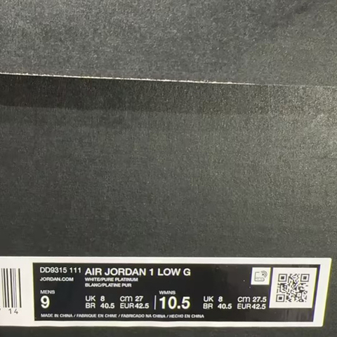 NIKE耐克2024男子AIR JORDAN 1 LOW G高尔夫鞋DD9315-111