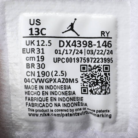 NIKE耐克2024男中童JORDAN STADIUM 90 (PS)乔丹篮球鞋DX4398-146