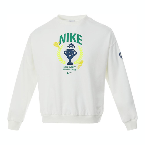 NIKE耐克2024大童K NSW FLC CREW LS GCEL针织套头衫HM4645-133