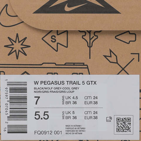 NIKE耐克2025女子W PEGASUS TRAIL 5 GTX跑步FQ0912-001