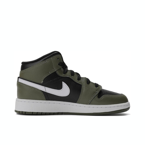 NIKE耐克2024男大童AIR JORDAN 1 MID (GS)乔丹篮球鞋DQ8423-092