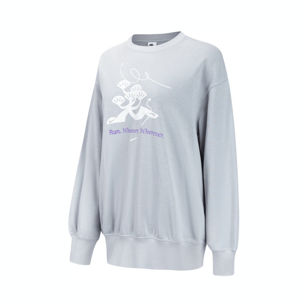 NIKE耐克2024女子AS W NSW PHNX FLC OS CREW GCEL针织套头衫HQ4737-012