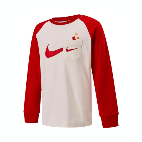 NIKE耐克2025男小童长袖T恤针织无领长TNY2512250PS-001