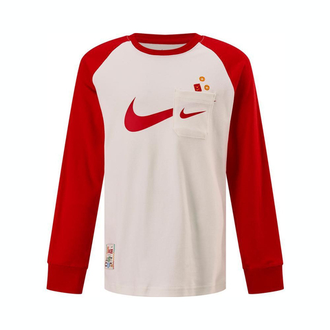 NIKE耐克2025男小童长袖T恤针织无领长TNY2512250PS-001