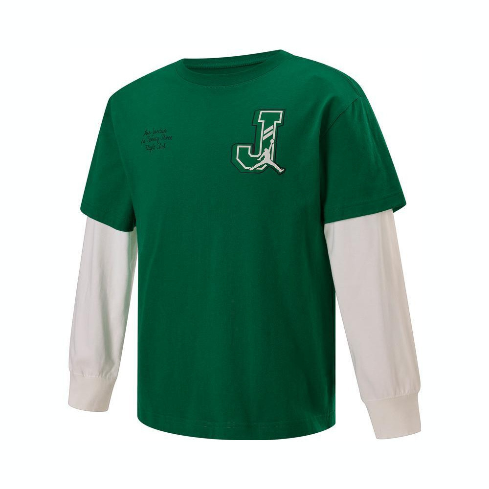 NIKE耐克2025男大童长袖T恤针织无领长TJD2512054GS-001