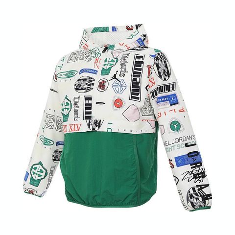 NIKE耐克2025男大童梭织夹克梭织连帽外套JD2512074GS-002