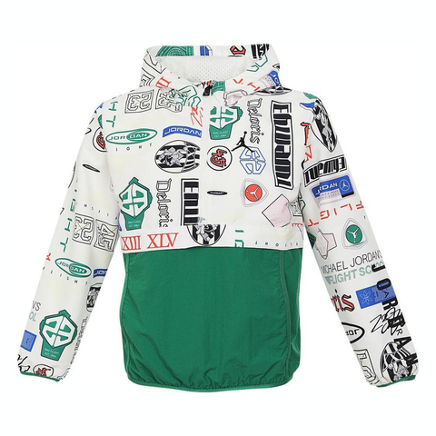 NIKE耐克2025男大童梭织夹克梭织连帽外套JD2512074GS-002