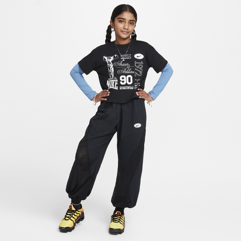 NIKE耐克2025女大童G NSW TEE DANCE针织无领短THM6306-010