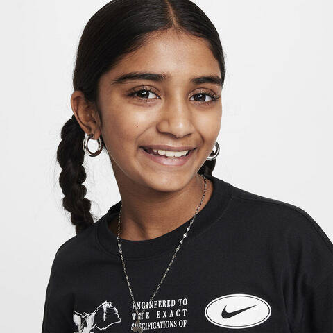 NIKE耐克2025女大童G NSW TEE DANCE针织无领短THM6306-010