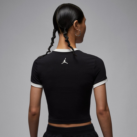 NIKE耐克2025女子AS W J SS SLIM CROP GFX TEE 84针织无领短THJ0197-010