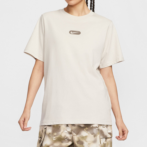 NIKE耐克2025女子AS W NSW CLUB SS TEE OC SWOOSH针织无领短THQ1699-104