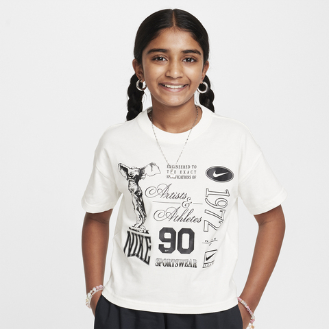 NIKE耐克2025女大童G NSW TEE DANCE针织无领短THM6306-133