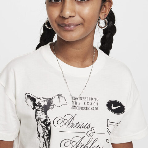 NIKE耐克2025女大童G NSW TEE DANCE针织无领短THM6306-133