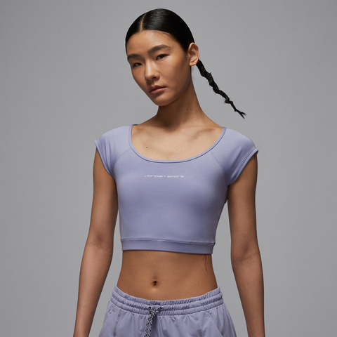 NIKE耐克2025女子AS W J SPT SS KNIT CROP TOP针织无领短THJ0071-519