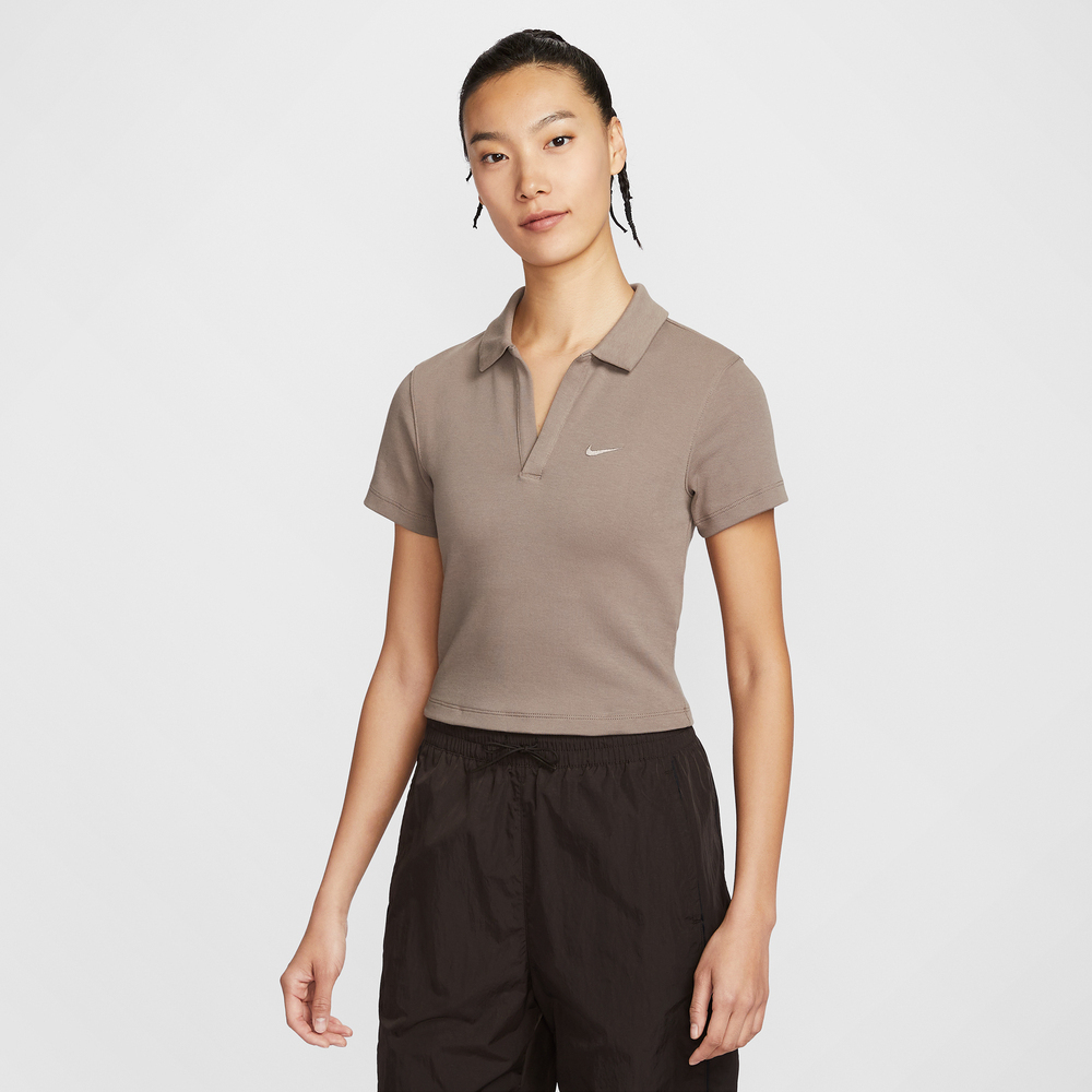 NIKE耐克2025女子AS W NSW ESSNTL SS POLO CRP TO针织有领短TDV7885-214