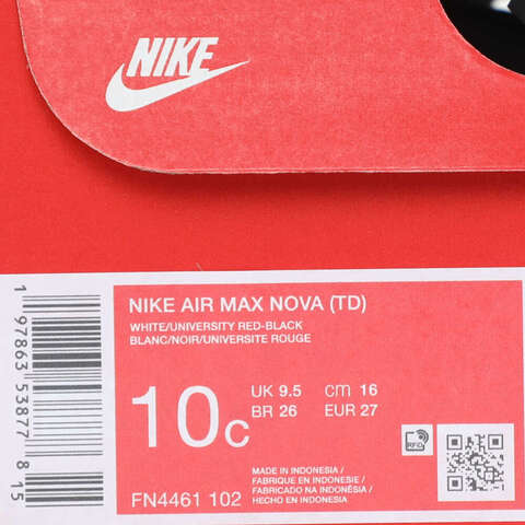 NIKE耐克2025婴童NIKE AIR MAX NOVA (TD)儿童FN4461-102