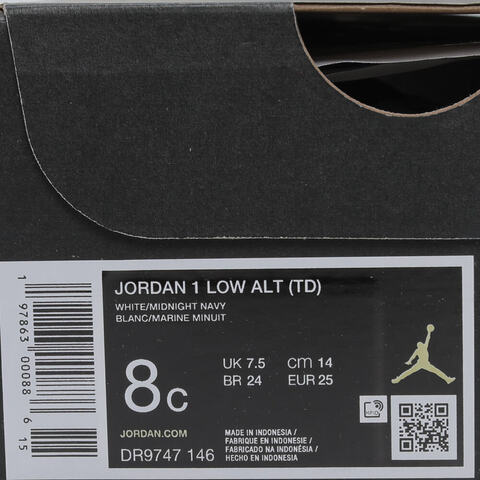 NIKE耐克2025男婴童JORDAN 1 LOW ALT (TD)乔丹DR9747-146