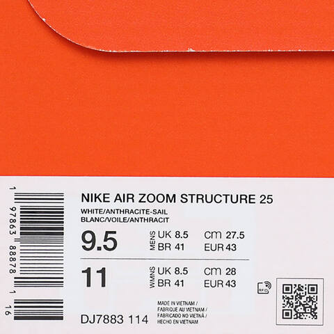 NIKE耐克2025男子NIKE AIR ZOOM STRUCTURE 25跑步DJ7883-114