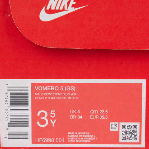 NIKE耐克2025男大童VOMERO 5 (GS)儿童HF6998-004