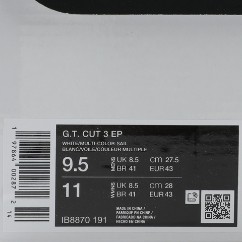 NIKE耐克2025男子G.T. CUT 3 EP篮球IB8870-191