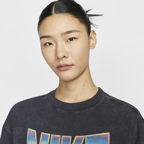 NIKE耐克2025女子AS W NSW OS SS TEE FVL针织无领短THF9692-010