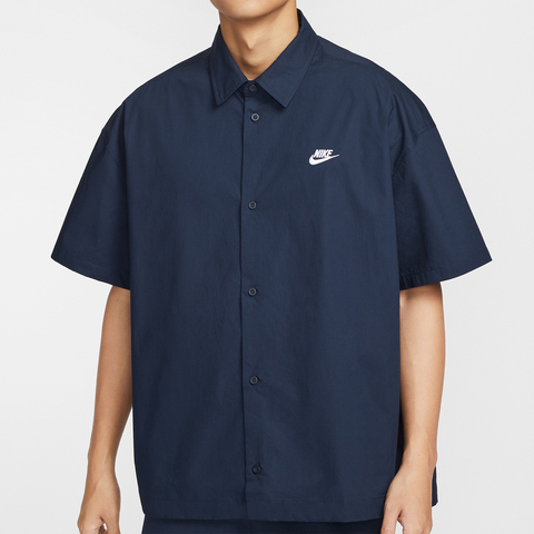 NIKE耐克2025男子AS M NK CLUB SS BTN SHIRT OS短袖衬衫HJ2027-451