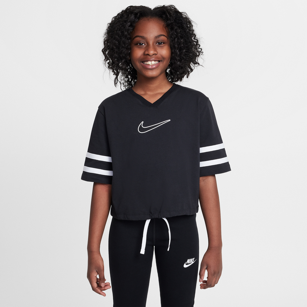 NIKE耐克2025女大童G NSW SS TOP GX STAR针织无领短THJ3343-010